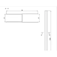 Profil extensie cu accesorii de montare Deante 200 cm crom picture - 2