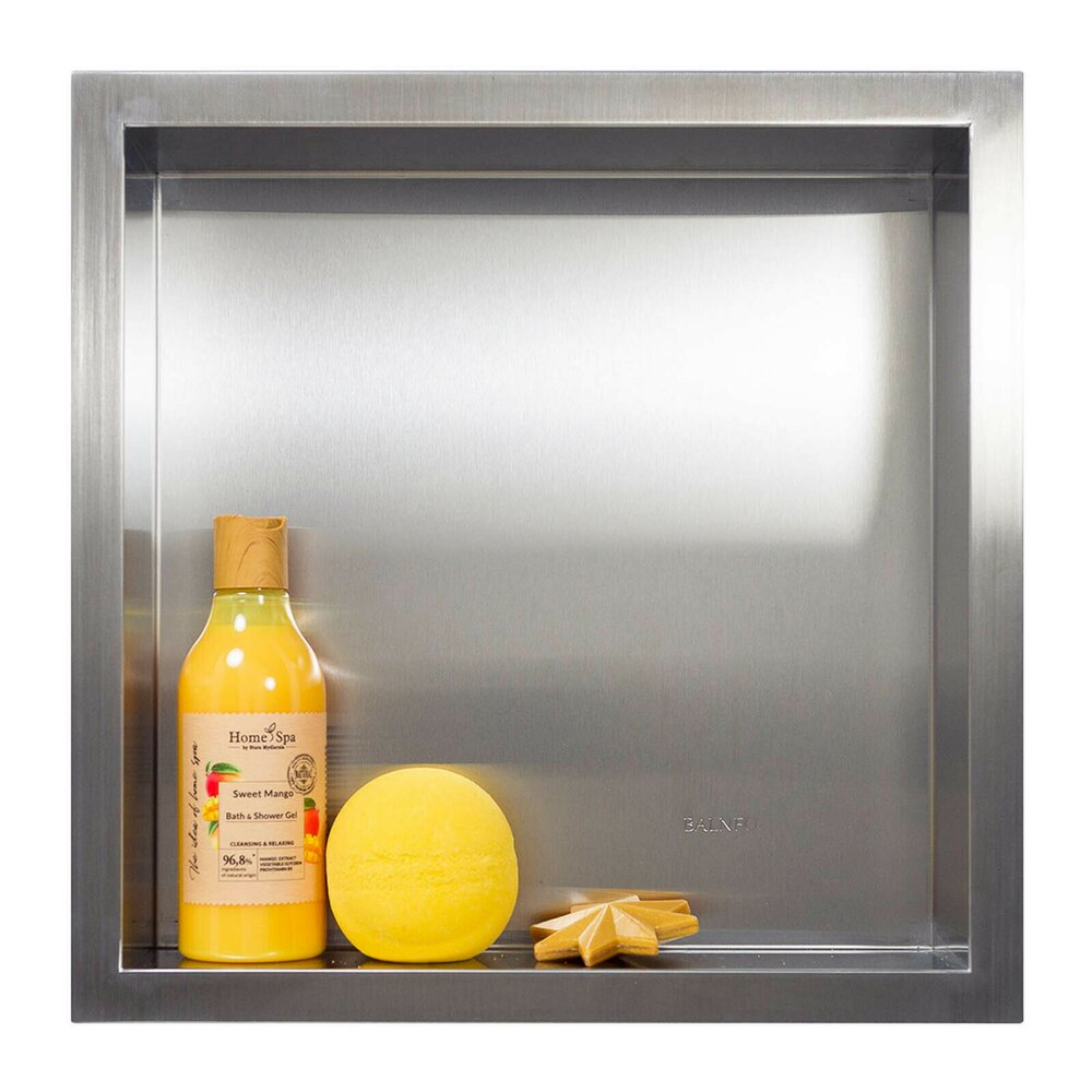 Raft Incastrat Patrat Balneo Wall-Box 30x30x7 Cm Inox Periat