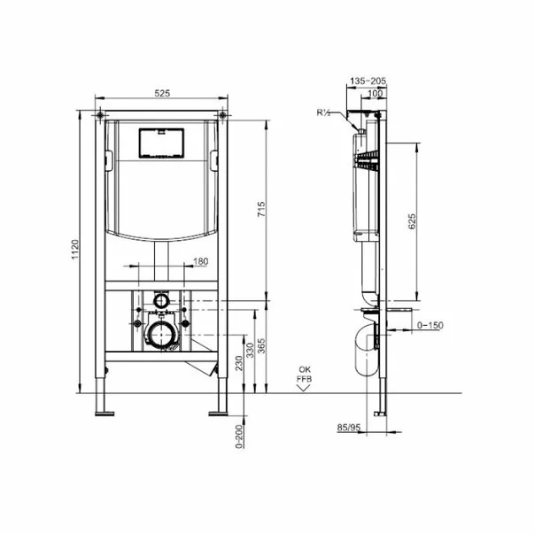 Rezervor wc cu cadru incastrat Villeroy&Boch ViConnect cu cadru 112 cm picture - 2