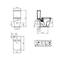 Rezervor pe vas WC Ideal Standard I.life A cu alimentare inferioara alb lucios picture - 3