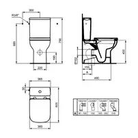 Rezervor pe vas WC Ideal Standard I.life S cu alimentare laterala alb lucios picture - 9