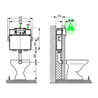 Rezervor WC cu cadru incastrat Liv Jog pentru instalari uscate picture - 2
