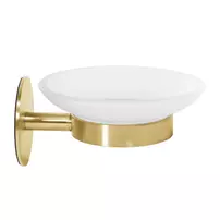 Savoniera Rea design rotund si finisaj auriu - sticla mata picture - 3