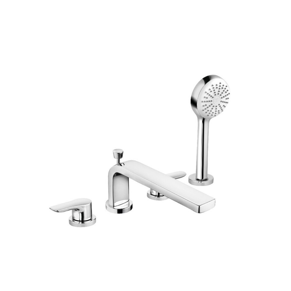 Baterie cada – dus Kludi Pure&Solid 4 elemente crom lucios Baie
