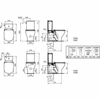 Set vas WC BTW cu rezervor si capac slim softclose Ideal Standard Tesi Aquablade