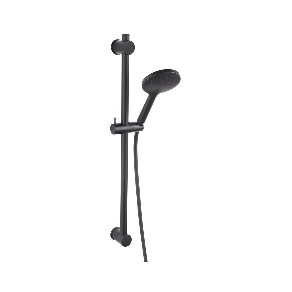 Set de dus Ferro Phila negru mat cu bara 70 cm ferro