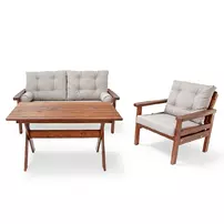 Set de gradina 3 piese Asir Milan alb/maro