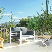 Set de gradina Asir Kappis 4 piese alb/antracit picture - 8