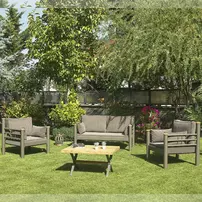 Set de gradina Asir Kappis 4 piese maro