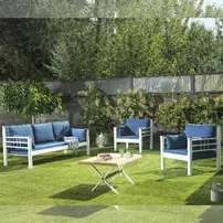 Set de gradina Asir Kappis alb/albastru 4 piese picture - 6