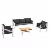 Set de gradina Asir Kappis alb/antracit 4 piese picture - 3