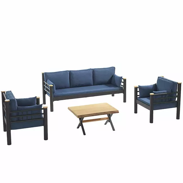 Set de gradina Asir Kappis negru/albastru 4 piese picture - 9