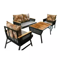 Set de gradina Asir Mers 4 piese negru/gri picture - 14