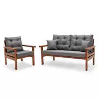 Set de gradina Asir Milan 2 piese antracit/nuc picture - 2