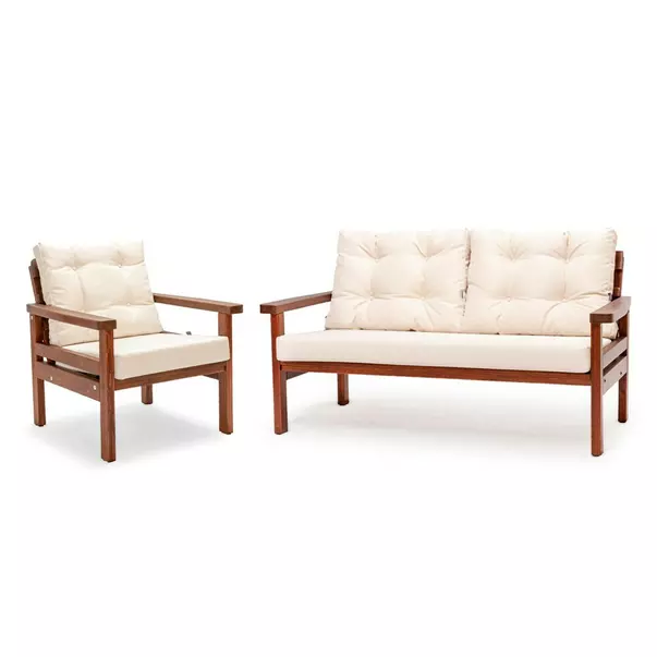Set de gradina Asir Milan 2 piese bej/nuc