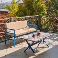 Set de gradina Asir Pandora 3 piese albastru/bej picture - 9