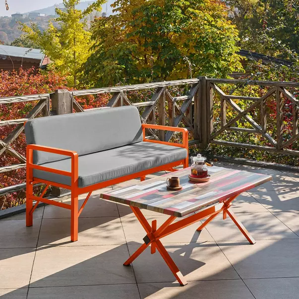 Set de gradina Asir Pandora 3 piese portocaliu/gri picture - 9