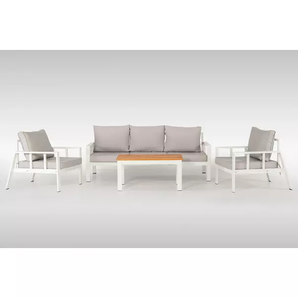 Set de gradina Asir Sedef 4 piese alb picture - 1
