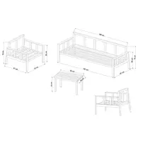 Set de gradina Asir Sedef 4 piese antracit picture - 12