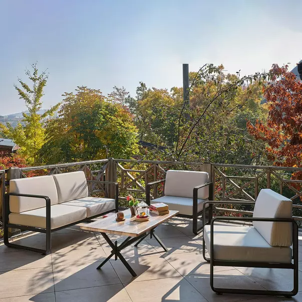 Set de gradina Asir Solaris 4 piese antracit/crem picture - 1