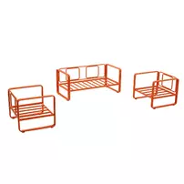 Set de gradina Asir Solaris 4 piese portocaliu/bej picture - 4