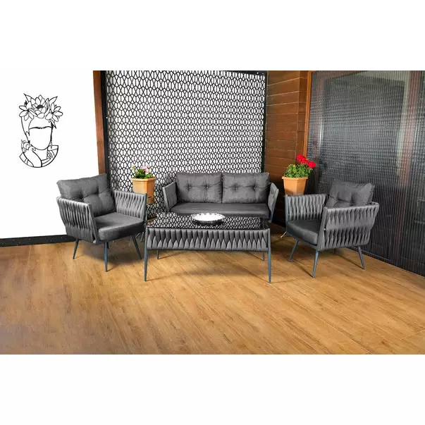 Set de gradina Asir Violet 4 piese gri picture - 2