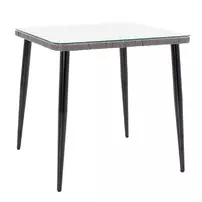 Set de gradina din 3 piese Pakoworld Naoki metal/sticla/poliratan gri