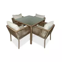 Set de gradina maro/alb Asir Vera 5 piese picture - 5