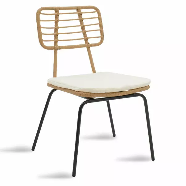 Set de gradina Pakoworld Gaus-Naoki 3 piese poliratan/metal negru