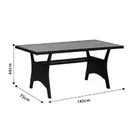 Set de gradina Pakoworld Merano 3 piese metal negru picture - 10
