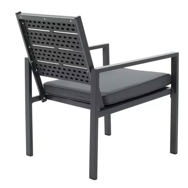 Set de gradina Pakoworld Patio 4 piese otel negru picture - 6
