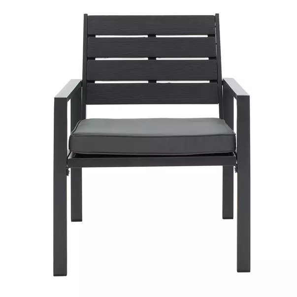 Set de gradina Pakoworld Patio 4 piese otel negru picture - 8