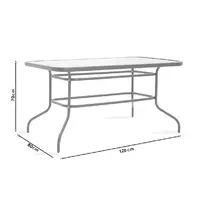 Set de gradina Pakoworld Valor-Calan 5 piese metal alb picture - 2