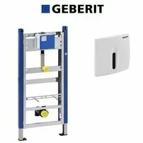Set de instalare Geberit Prepack pentru pisoar cu senzor si clapeta alba