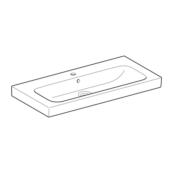 Set dulap baza suspendat Geberit Modo alb lucios 2 sertare si lavoar 100 cm picture - 10