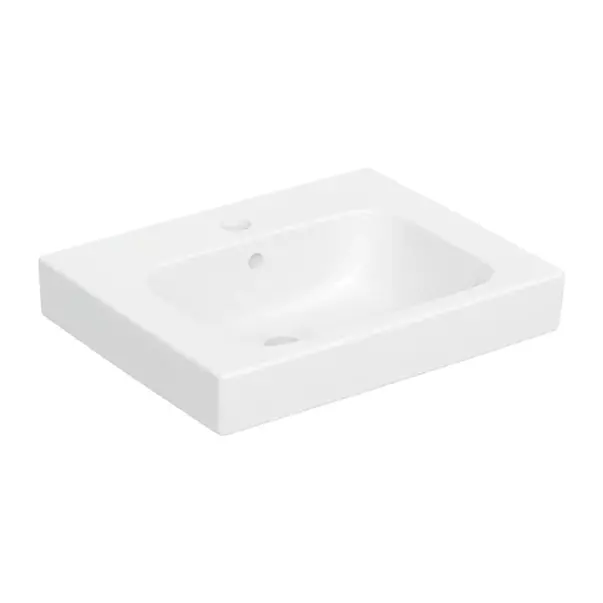 Set dulap baza suspendat Geberit Modo alb lucios 2 sertare si lavoar 60 cm picture - 5