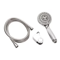 Set para cu suport si furtun de dus Rea crom