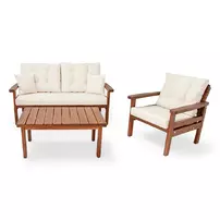 Set pentru gradina Asir Milan 3 piese bej/maro
