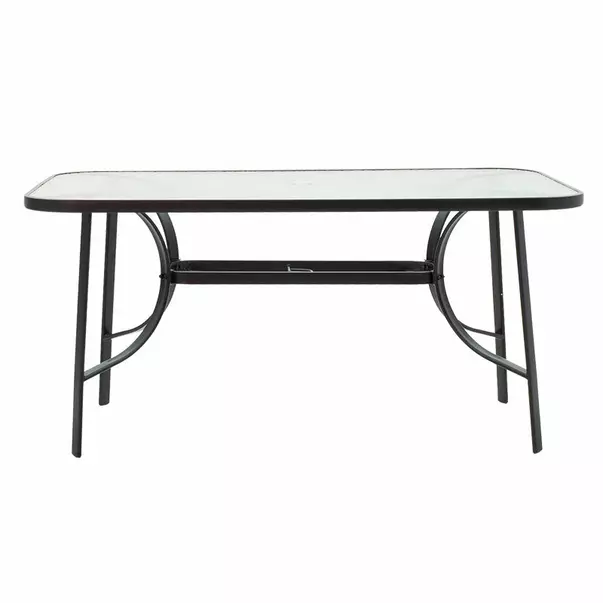 Set pentru gradina Pakoworld Malena 7 piese negru metal/sticla picture - 11