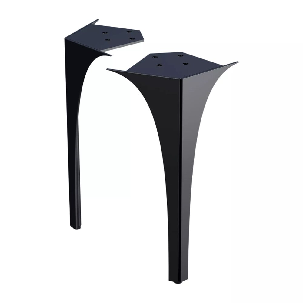 Set picioare fata pentru mobilier Oristo Louis 102 negru lucios 27.5 cm 102 imagine noua 2022
