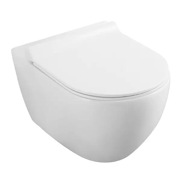 Set rezervor WC cu cadru incastrat Alcadrain AM101/1120 si clapeta M775 alb plus vas WC Fluminia Minerva cu capac softclose alb picture - 6