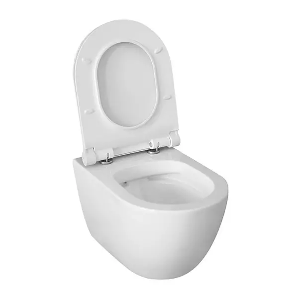 Set rezervor WC cu cadru incastrat Alcadrain AM101/1120 si clapeta M775 alb plus vas WC Fluminia Minerva cu capac softclose alb picture - 8