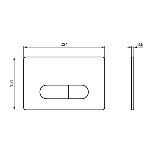 Set rezervor WC Ideal Standard ProSys si clapeta crom plus vas WC Tesi Aquablade cu capac soft close picture - 7