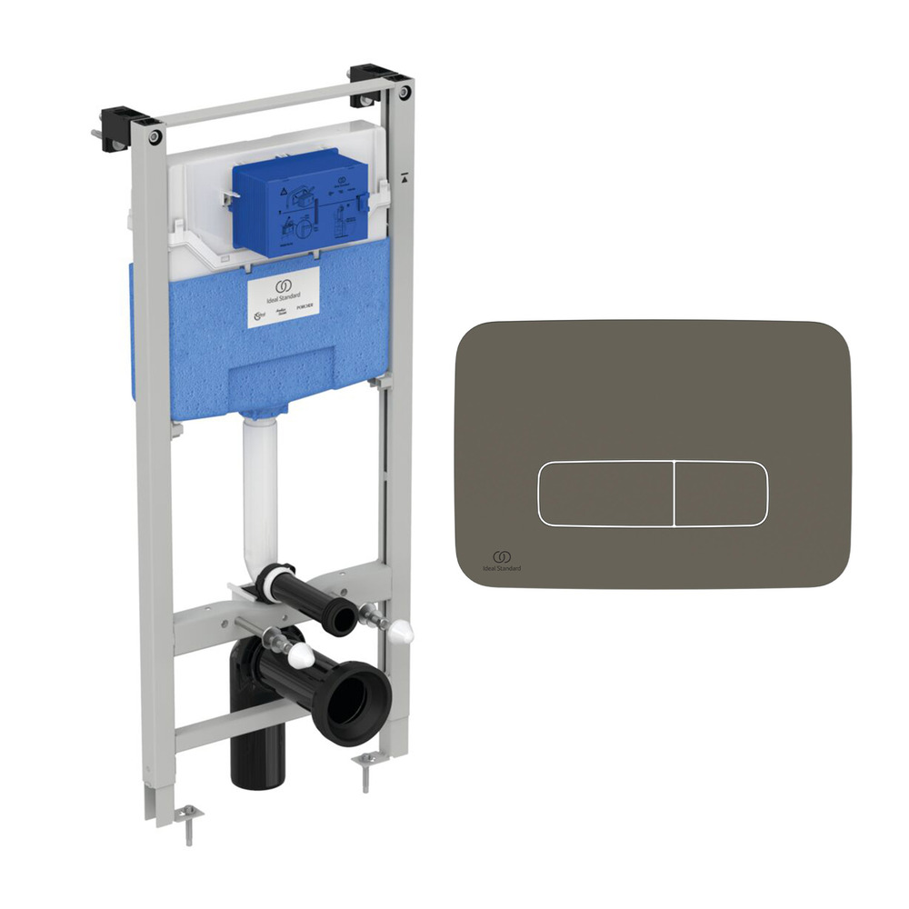 Set rezervor WC cu cadru Ideal Standard ProSys si clapeta Oleas M3 gri Magnetic Grey Baie