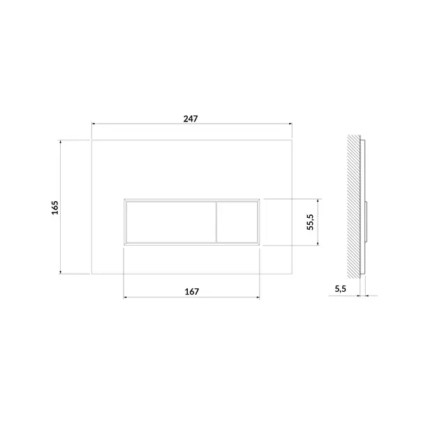 Set rezervor WC cu cadru incastrat Cersanit Tech Line Opti B652 si clapeta de actionare B2 crom lucios picture - 4