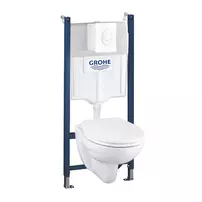 Set rezervor WC Grohe Solido 4 in 1 si clapeta alba Skate Air plus vas WC cu capac softclose