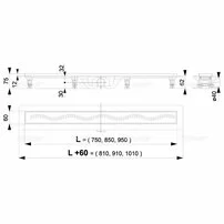 Set rigola pentru dus cu capac Alcadrain APZ8 Simple 55 cm picture - 2