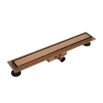 Set rigola pentru dus plus capac 70 cm Balneo Duplex Next finisaj cupru periat