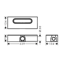Set rigola pentru dus plus capac Hansgrohe RainDrain Flex ajustabil 80 cm negru - crom periat picture - 3