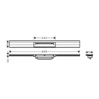Set rigola pentru dus plus capac Hansgrohe RainDrain Flex ajustabil negru mat 80 cm picture - 4